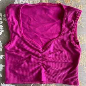 Fivedancewear Sweetheart crop FUSCHIA